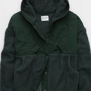 OFFLINE by Aerie Fluff Love Sherpa Jacket (Green)